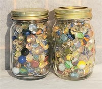 two jars of marbles B