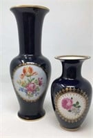 Pair of German Floral Vases