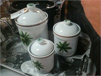 Palm island jars x3