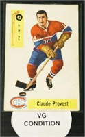 1958 Parkhurst #43 Claude Provost Hockey Card