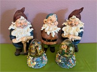 Gnomes and Easter Snow Globes