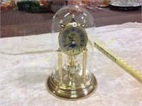 Brass plated plastic batter Aniversary clock