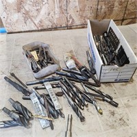 Various sized steel drill bits