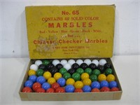 Vtg Box Of Chinese Checkers Marbles