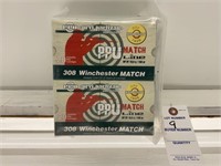 4 Boxes PPU 308 Winchester Match Cartridges