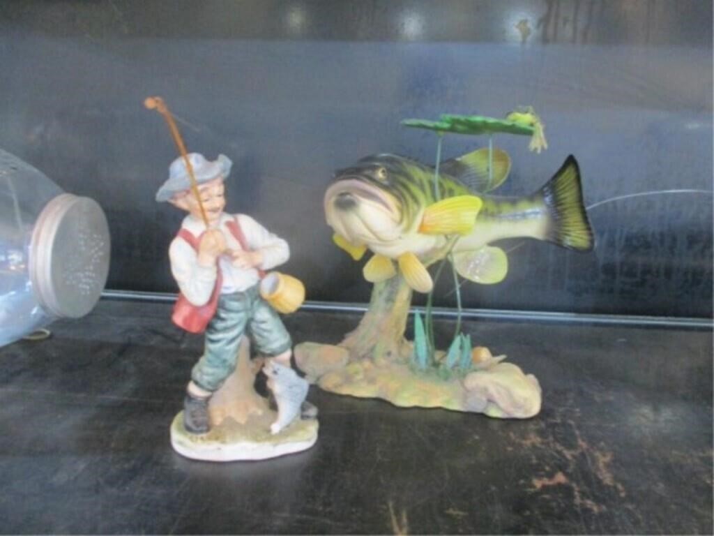 Danberry Mint fish statue and other figurine
