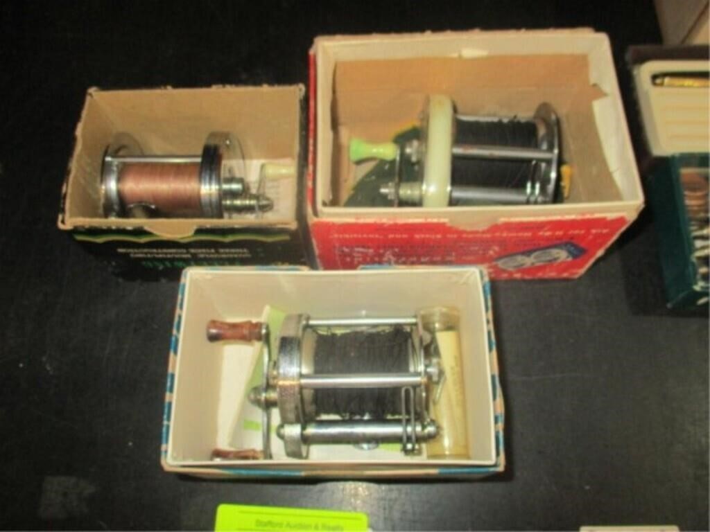 Pflueger, Shakespear and Bronson reels in boxes