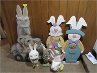 Assorted Easter Décor Including Hand Painted & Pap