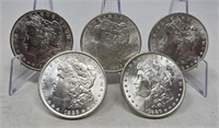 (5) 1886 Silver Dollars BU