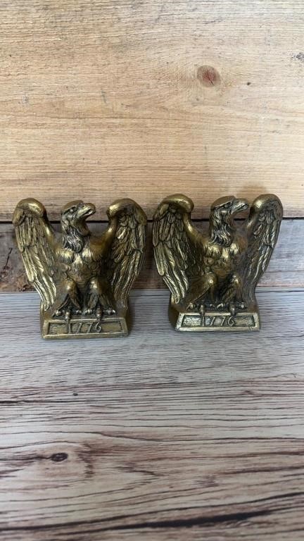 Eagle Brass bookends