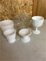 Milk glass and canister