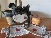 1980s Longaberger Baskets - Apple Accent Decor