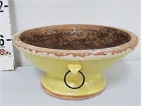 Yellow Glazed Terracotta Planter/Bowl