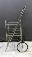 Folding Rolling Shopping Cart Metal