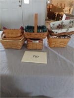 Six small Longaberger baskets
