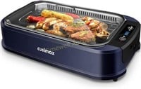 Indoor Electric Grill  Smokeless BBQ  Blue