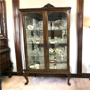 China Cabinet w/ Contents 66H x 37W x 17D
