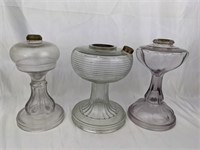 Trio of Antique Lamp Bases