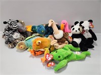 Beanie Babies: Iggy(Iguana), Ziggy(Zebra),