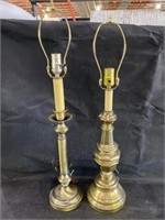 (2) VTG Brass Lamps