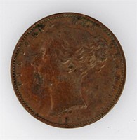 1855 Farthing XF Great Britain Victoria