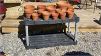Terra Cotta Pots & Plant Shelf
