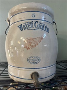 Antique Redwing stoneware water cooler