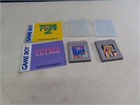 (2) Gameboy Video Games Tetris & Tetris 2 w/ Books