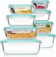 8 Pack Glass Food Storage Containers