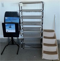 T - PET STAIRS, SHOE RACK, ADJUSTABLE TABLE (G12)