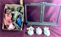 Assorted Lot Of Antique African Dolls & Home Decor