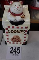 Cat Theme Cookie Jar (12" Tall)
