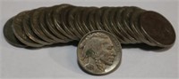 Lot of 20 Assorted Dates Buffalo Nickels