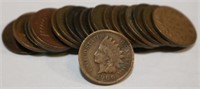 Lot of 20 Assorted Dates Indian Head Pennies