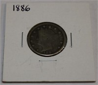 1886 Liberty V Nickel