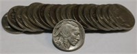 Lot of 20 Assorted Dates Buffalo Nickels