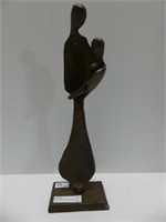 11.5" BRONZE MOTHER WITH CHILD FIGURE