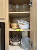 Sundae bowls & misc in cabinet