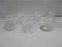 Six Assorted Glass Light Covers