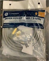 GE Dryer Power Cord 3-Wire