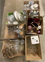 7 boxes of household glassware & misc
