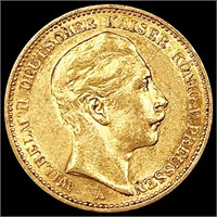 1897 Germany Gold 20 Mark UNCIRCULATED