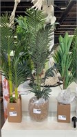 1 Artificial Areca palm Plant w/ wicker basket