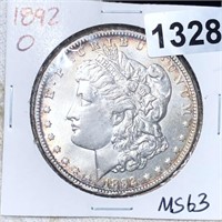 1892-O Morgan Silver Dollar CHOICE BU