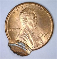 1990 Lincoln Cent Double Struck Off Center Error