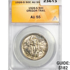 1926-S Oregon Trail Half Dollar ANACS AU55