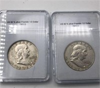 1963 US Franklin Half Dollar 90% Silver 1963 1/2