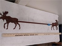 Metal moose towel rack