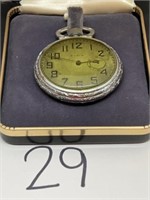 Antique Elgin Open Face Manual Wind Pocket Watch