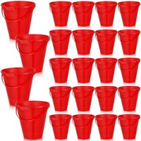 Beeveer 24 Pcs Plastic Beach Pail 9 Inch Small San